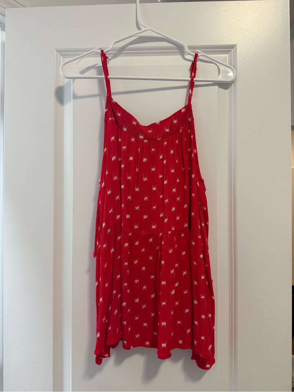 Red Printed Lightweight Camisole Slip Dress